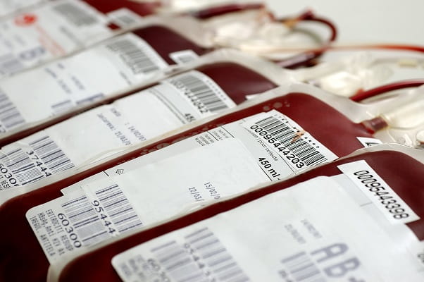 bolsas de sangue destinadas a pacientes oncológicos com anemia