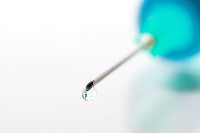 seringa para administração de antibioticos por via subcutânea