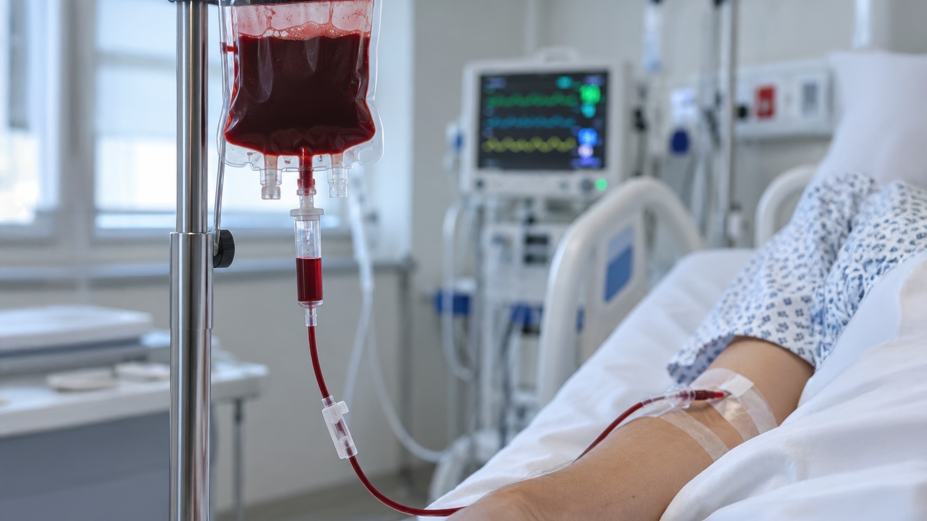 Transfusão de sangue em paciente potencialmente grave