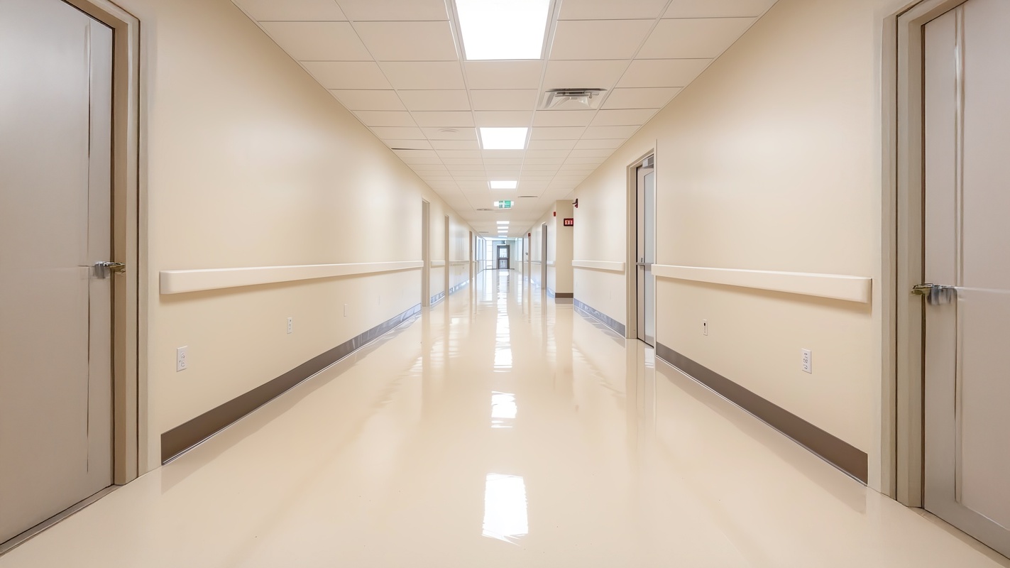 Corredor de uma clínica psiquiátrica
